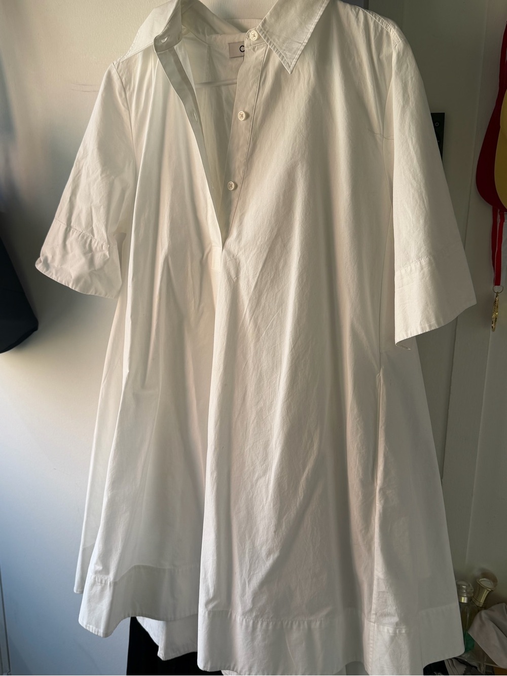 White Short Sleeve Dress